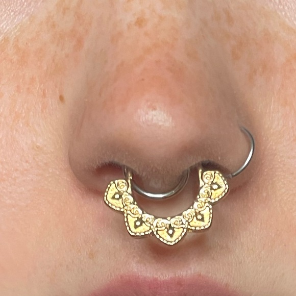 Gold Plated Fake Septum Rings - Picture 4 of 5